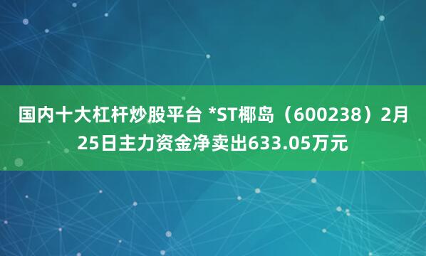 国内十大杠杆炒股平台 *ST椰岛（600238）2月25日主力资金净卖出633.05万元